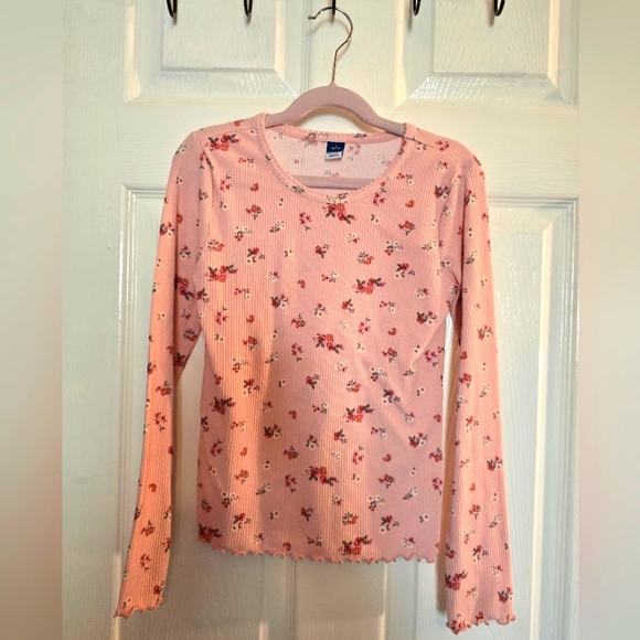 Old Navy Other - Old Navy pink floral pattern girls shirt, size large 10/12